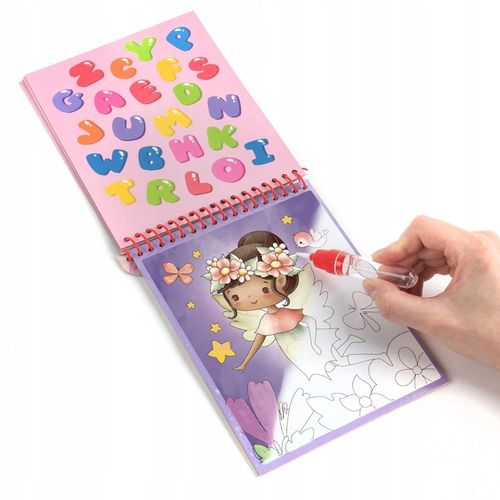 MAGICZNA WIELORAZOWA KOLOROWANKA WODNA 6 ARKUSZY PISAK DO KOLOROWANIA KIDEA na Arena.pl