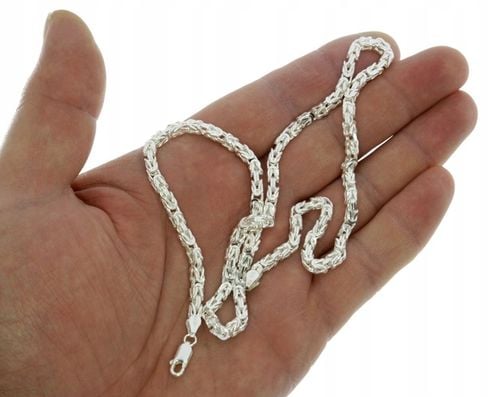 SREBRNY ŁAŃCUSZEK SPLOT KRÓLEWSKI-PRÓBA -925-50 CM na Arena.pl
