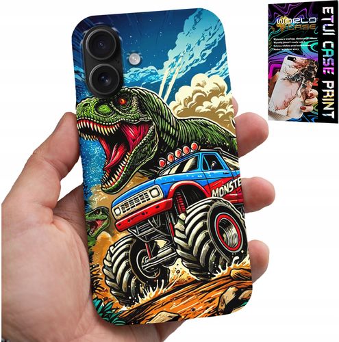 ETUI DO IPHONE 16 -DINOZAUR W MONSTERTRUCKU WZORY DLA DZIECI na Arena.pl