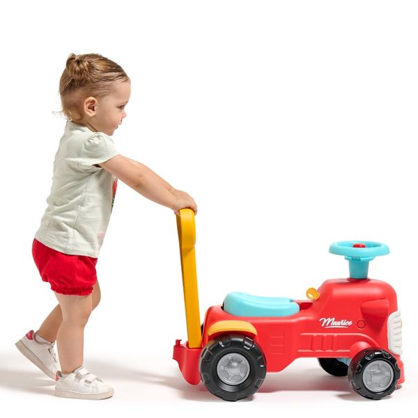 FALK Maurice Traktorek Jeździk Czerwony Pchacz Odpychacz Schowek od 1 roku zdjęcie 16