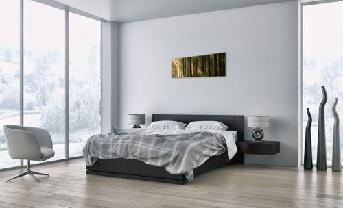Obraz Na Płótnie - Las Drzewa Chrust  - 90X30 Cm - Ca90X30-3628 na Arena.pl