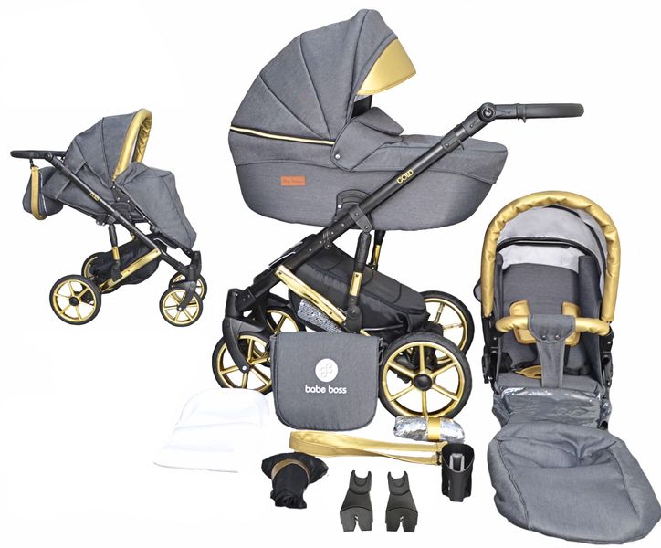 Wózek Dziecięcy Gold Uczio 2w1 Adaptery Maxi Cosi Cybex Aton I Size zdjęcie 5