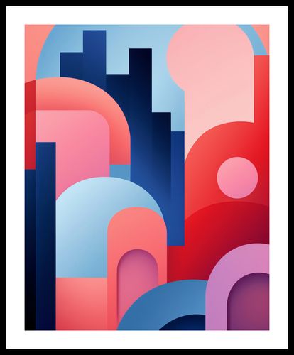 Plakat 40x50cm Miasto Kolorów na Arena.pl