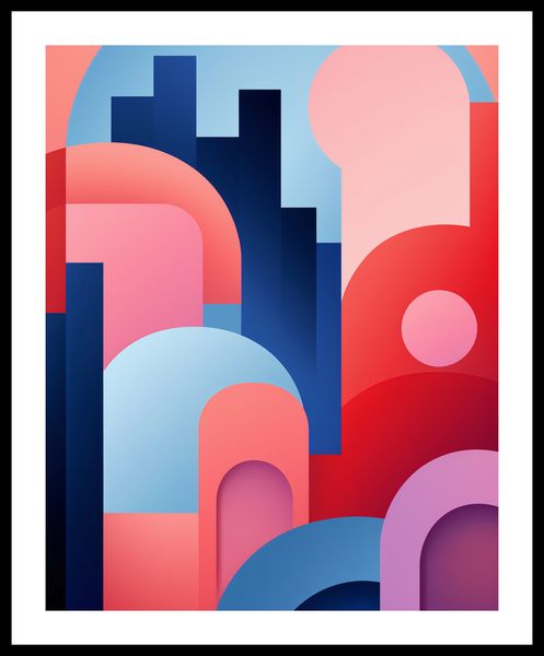 Plakat 40x50cm Miasto Kolorów zdjęcie 3