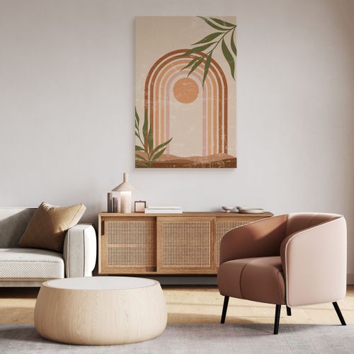 Obraz Na Płótnie Zachód Słońca Styl Boho Minimalizm Natura 40cm x 50cm na Arena.pl