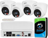 Zestaw Monitoringu Dahua 4 Kamery 4MPx Dual Light Detekcja AI IR/LED 30m