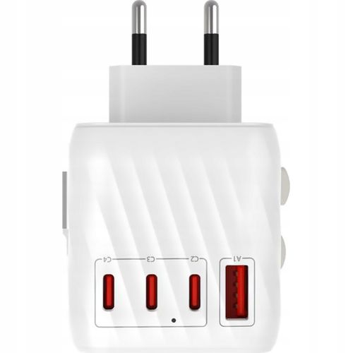 Ladowarka FIXED Voyager World Adapter 3xUSB-C/1xUSB GaN 120W bialy na Arena.pl