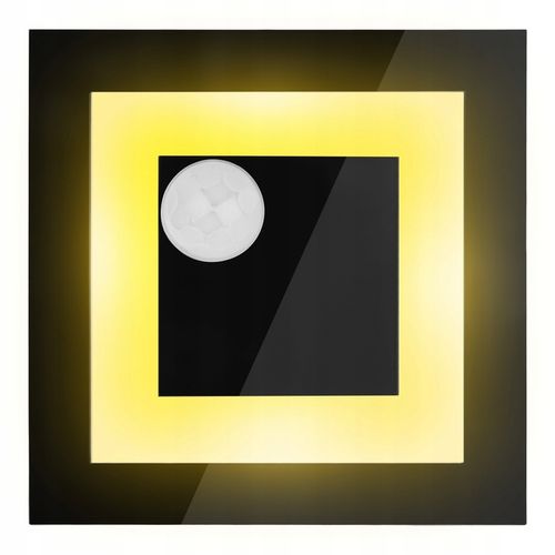 Oprawa schodowa LAMPKA z CZUJNIKIEM RUCHU ZMIERZCHU LED 230V CZARNA ZIMNA na Arena.pl