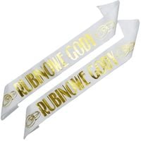 Zestaw szarf Rubinowe Gody + obrączki