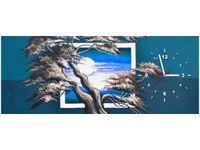 100X40CM ZEGAR LAZUROWY ZACHÓD SŁOŃCA OBRAZ