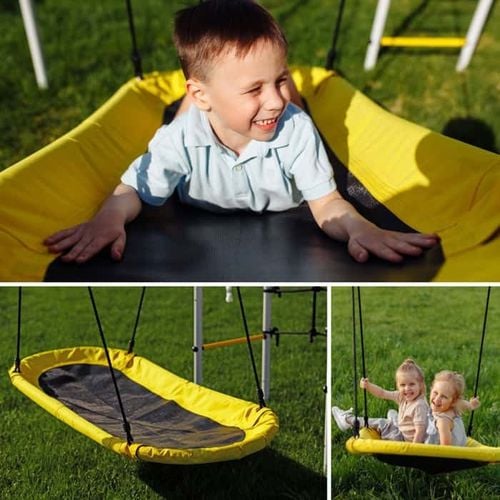 Leżak huśtawka do ogrodu 170 cm Kometa żółty na Arena.pl