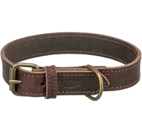 TRIXIE Rustic Obroża psa skórzana z naturalnej skóry brązowa 48–56cm/3cm L