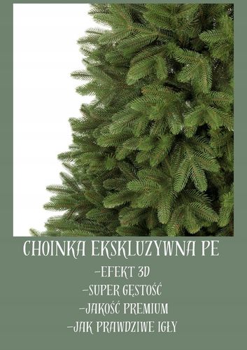 Choinka Ekskluzywna sztuczna Świerk 3D 100% PE 130 cm sylikonowa jak żywa na Arena.pl