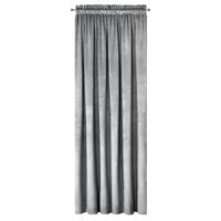 Zasłona welwetowa jednokolorowa ROSA na taśmie 140X270 srebrna