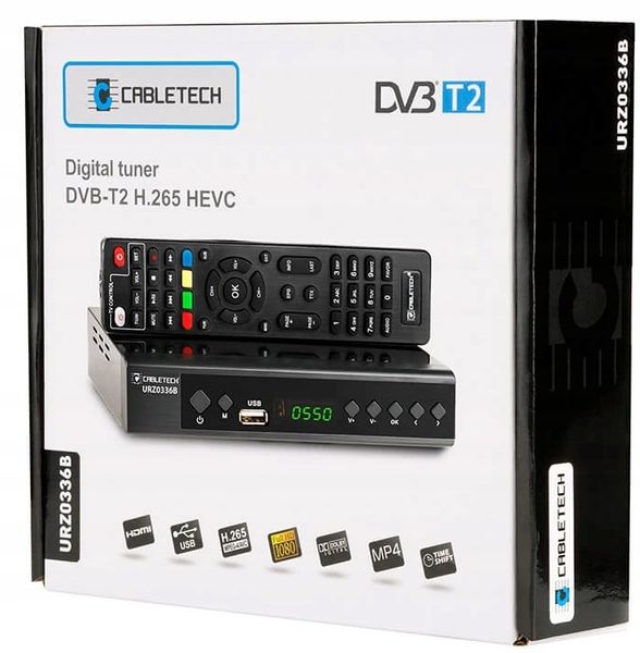 Tuner Dekoder Tv Dvb-T2 H.265 Hevc Pvr Cabletech zdjęcie 6