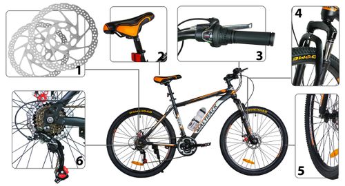 Rower górski MTB  MalTrack TEAM ORANGE 26" na Arena.pl