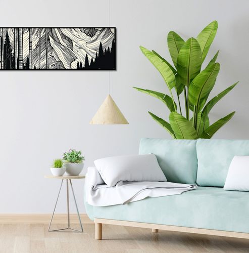 Plakat 95x33cm Drzeworys Górski na Arena.pl