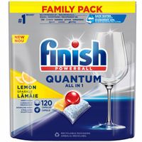 Finish kapsułki do zmywarki Quantum Powerball lemon cytryna 120 sztuk