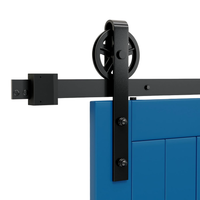 System do drzwi przesuwnych okucia loft 228 cm stal węglowa czarny mat