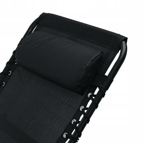 LEŻAK OGRODOWY Leżanka na PLAŻĘ CZARNY Regulowany KIESZONKA Tadar 4 pozycje na Arena.pl