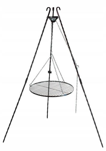 GRILL OGRODOWY TRÓJNÓG KUTY + RUSZT 60 CM WISZĄCY na Arena.pl