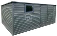 Schowek Domek Ogrodowy 4,5x3m Drzwi okno dach spad w tył PLG194