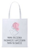 Dla Mamy Mamusi Prezent Torba Eco Biała Shopper Z Nadrukiem Ze Zdjęciem