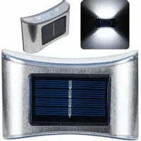 OGRODOWA LAMPA LAMPKA LED SOLARNA ZEWNĘTRZNA ŚCIENNA KINKIET SZARY SREBRNY