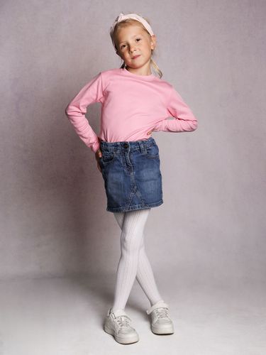 Rajstopy dziewczęce bawełniane ażurowe białe 128-134 YOCLUB na Arena.pl