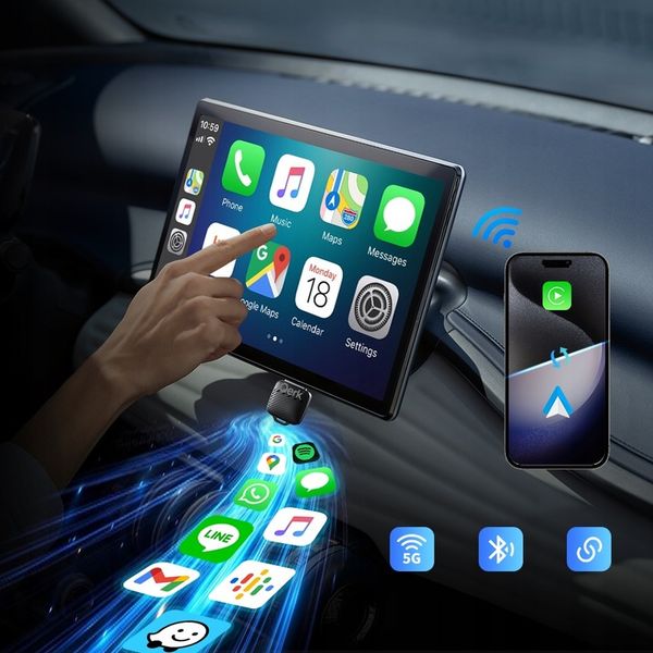 Mini Adapter Carplay Android Auto Bezprzewodowy Wifi 6 Bluetooth 5.4 zdjęcie 13