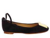 Clarks Baleriny - Grace Marion, Skórzane - rozmiar 37 - Fioletowy Zamsz