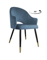 Krzesło obrotowe Velvet podstawa czarno-złota BL06