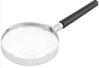 Metalowa lupa o średnicy 10 cm powiększenie x 5