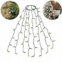 Lampki choinkowe z pierścieniem 0,6 m 8 pasm 48 diod LED Ciepła biel Salcar