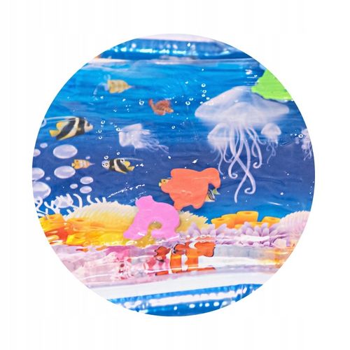 Dmuchana Mata Wodna Sensoryczna Dla Niemowląt Dzwieki Lustro Mata XXL 65cm na Arena.pl