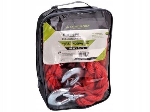 LINKA HOLOWNICZA DMC DO 3000 KG PLECIONA Z HAKAMI, 4 M, HEAVY DUTY na Arena.pl