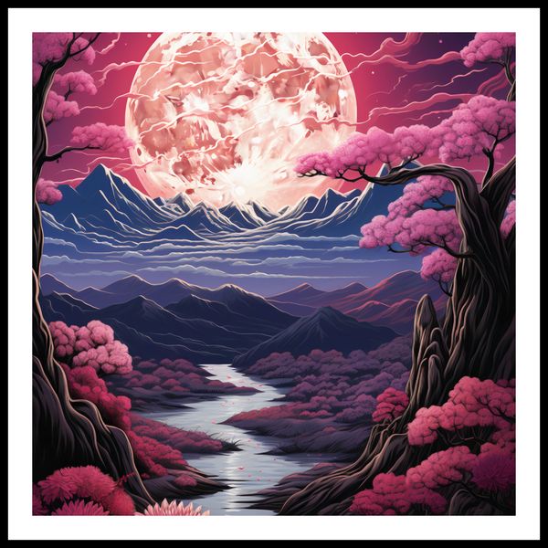 Plakat 60x60cm Różowa Kraina Marzeń zdjęcie 3