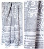 Ręcznik plażowy Pareo bawełna 90x180 Greno Ocean Gray szary