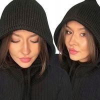 CZAPKA KAPTUR GOLF KOMINIARKA UNISEKS MIĘKKI CIEPŁY MODNY CZARNY 2991