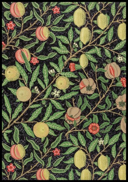 Plakat 70x100cm Fruit Pattern, William Morris Vintage do Salonu zdjęcie 2