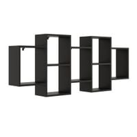 Duża półka ścienna, regał wiszący, 161x18x66 cm, czarny, mat | TYLETEGOTU