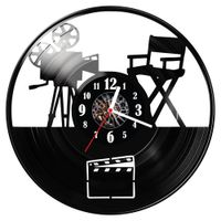 Zegar ścienny z płyty winylowej Film 1142.14