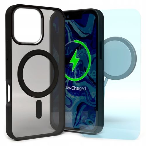 Etui do Apple iPhone 16 Pro Max (Do Magsafe, Magnetyczne, Czarny Mat)+Szkło na Arena.pl