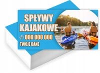 Wizytówki firmowe GOTOWY PROJEKT GRATIS 1000 sztuk SPŁYWY KAJAKOWE