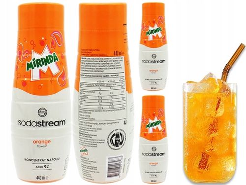 3x SYROP KONCENTRAT MIRINDA DO SATURATORA SODASTREAM 9L NAPOJU z 440ml na Arena.pl