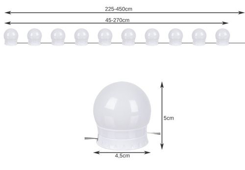 Lampki Led Na Lustro/ Do Toaletki- 10Szt. na Arena.pl
