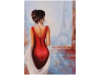 OBRAZ PARIS WALK WIEŻA EIFFA KOBIETA KOLORY