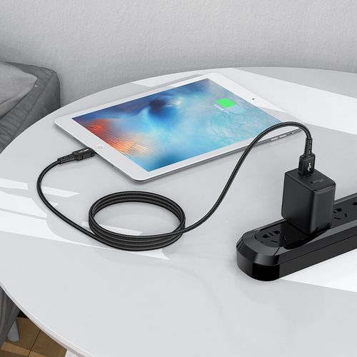 kabel przewód mfi do iphone usb - lightning 2.4a 1.8m czarny na Arena.pl