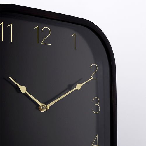 Zegar ścienny czarny złoty 30 cm na Arena.pl