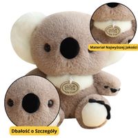 DLA DZIECI PLUSZOWA PRZYTULANKA MIŚ KOALA SZARY